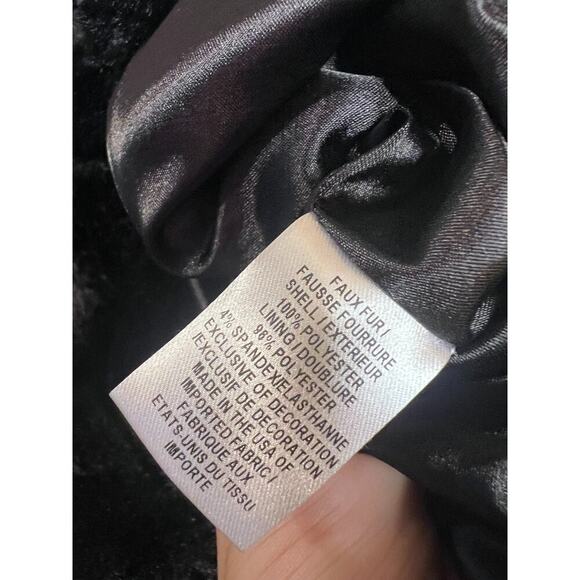 Milly Faux Fur Black Sequins Size LG Perfect For The Holidays - Picture 3 of 6